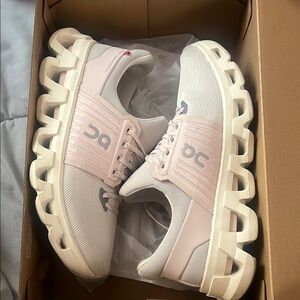 Stylish Pink and White Athletic Shoes